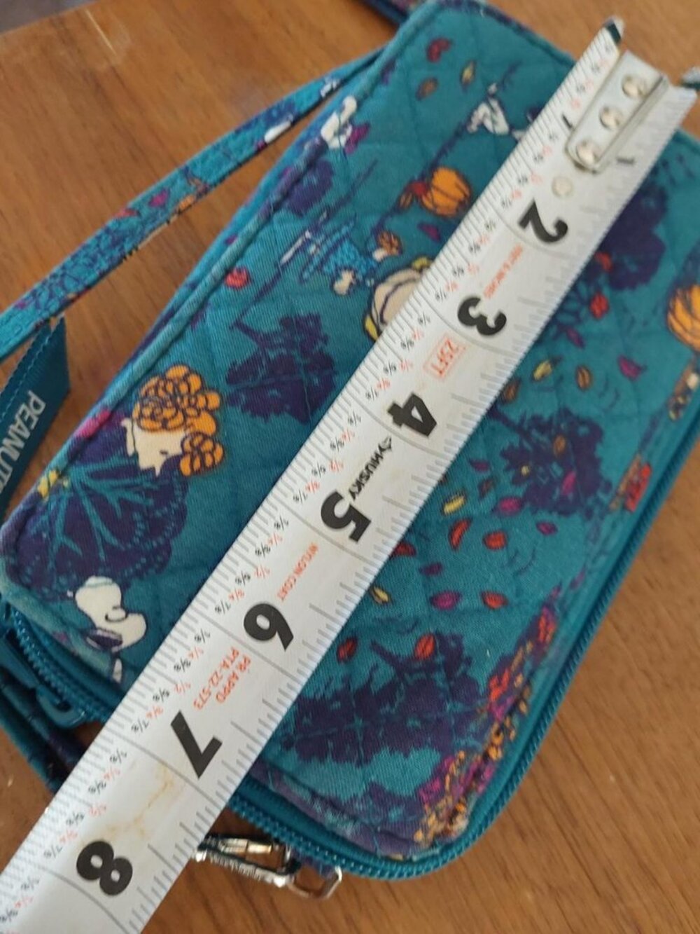 Vera Bradley Peanuts Fall Meadow RFID All in One Crossbody Bag Wallet Snoopy Tea - Picture 8 of 8